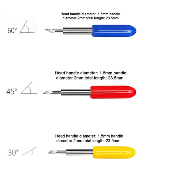 40 stk. 30/45/60 graders skæreblad wolframstål klinge plotterblad skæreblad graveringsudskiftningsblad