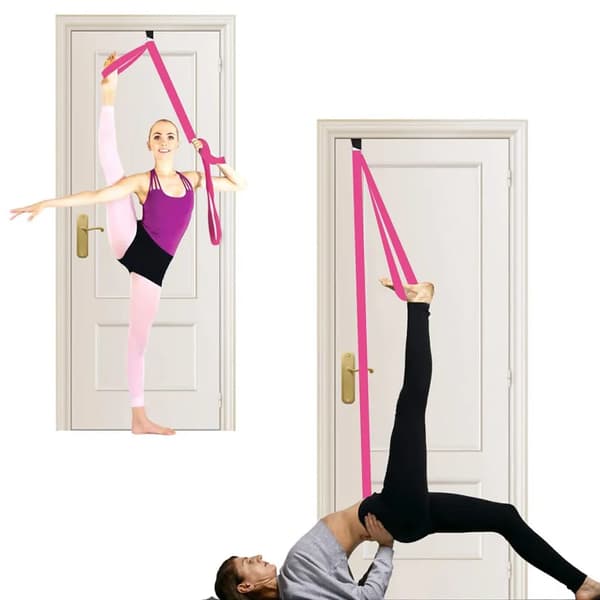 Benstrekkstropp Yogabånd ca. 3m x 3.8cm med døranker og bæreveske