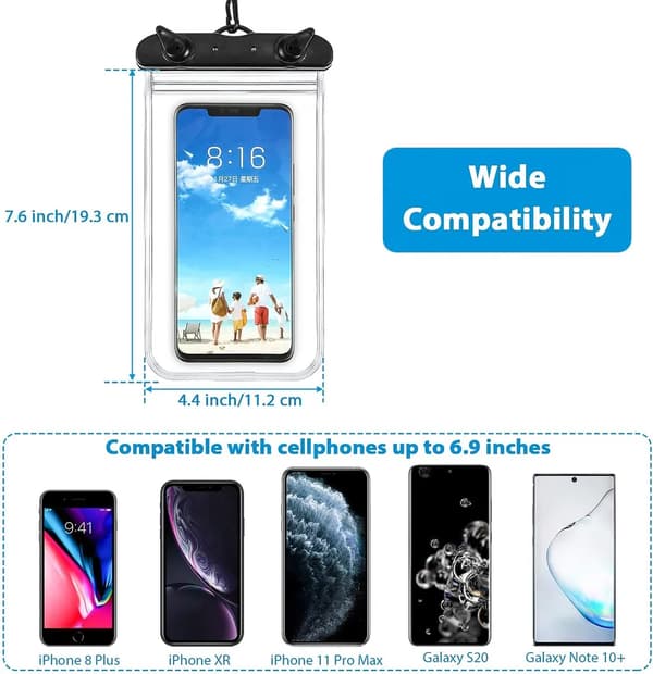 6,7-tommer vandtæt telefonpose IPX8 Waterproof Phone