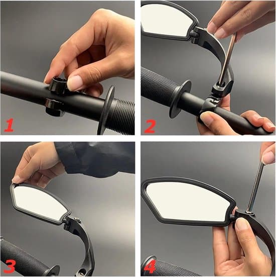 1 par cykelspejl til 21-25 mm styr 360° rotation sort