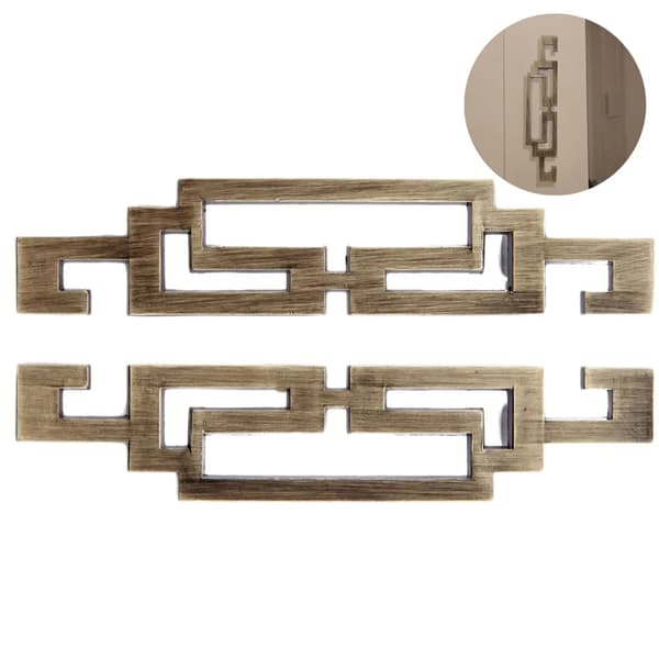 2 køkkengreb møbelgreb 64 mm hulafstand skabsgreb grøn bronze 96 mm