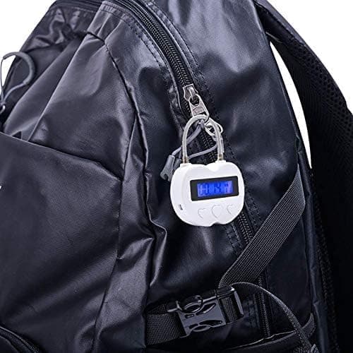 Timerhänglås 99 timmar Elektronisk timerlås USB uppladdningsbart tillfälligt timerlås med LCD-skärm (svart) Timer Padlock Timer