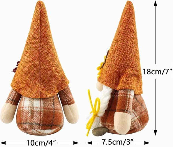 2-pack höstdekoration tomtefigurer dekoration hösthem älvstaty tomte Pack of 2