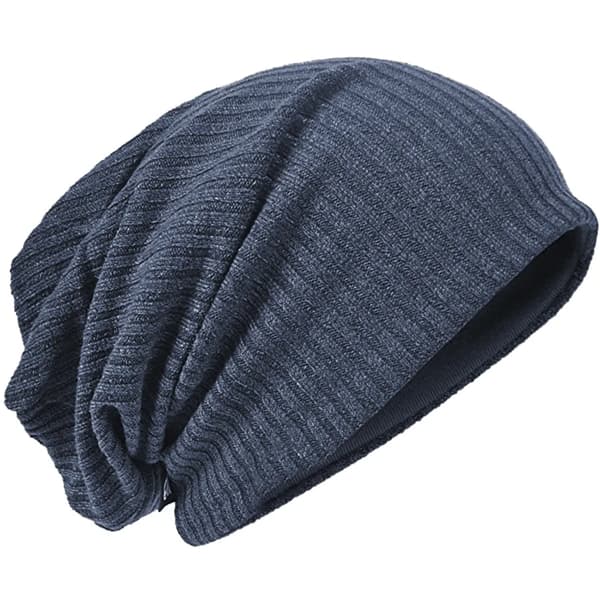 Unisex Strikket Beret Lue Blå Løs Uformell Hatt Hode 56-60 cm
