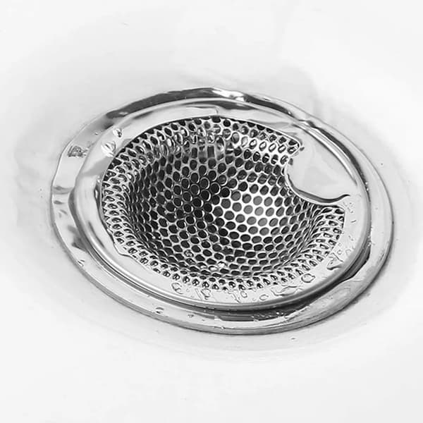 Si til vask i rustfrit stål, 2-pak, køkken- og badeværelsesafløb, hårfanger, ydre 7 cm