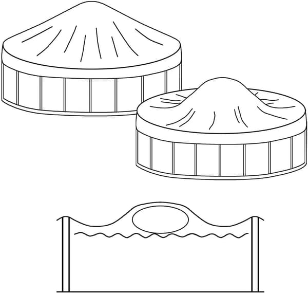 Poolluftkuddar 2-pack PVC Vinteröverdragskuddar Lyft dräneringssnö 110x110x60 cm 0,25 mm Blå