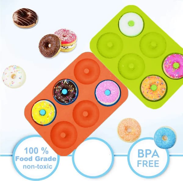 Silikon Bakeformsett for Donuts, Essensielt Verktøy for å Lage Perfekte Donuts