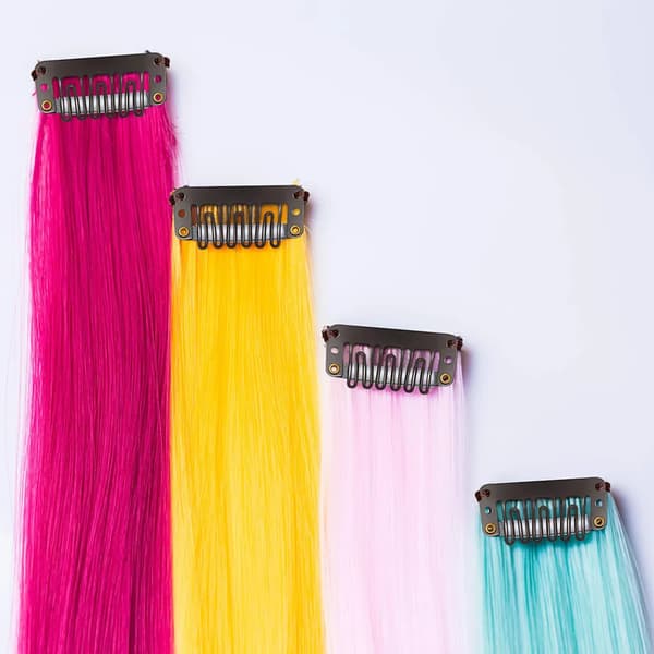 140 stk. paryk U-clips 6-tands metalkamclips sort brun beige DIY hårextensions
