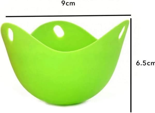 Silikonkopper for posjerte egg - Perfekte egg uten stress, 4 non-stick-kopper for enkel frigjøring