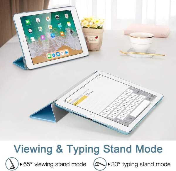 iPad 9.7 Fodral Slim Smart Cover Auto Sleep Wake Multi Angle Stativ Konstläder