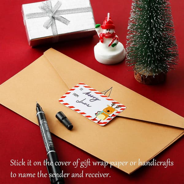 Julklappsetiketter 500 st Klassisk stil 7,5 x 4 cm 2-pack Pack of 2