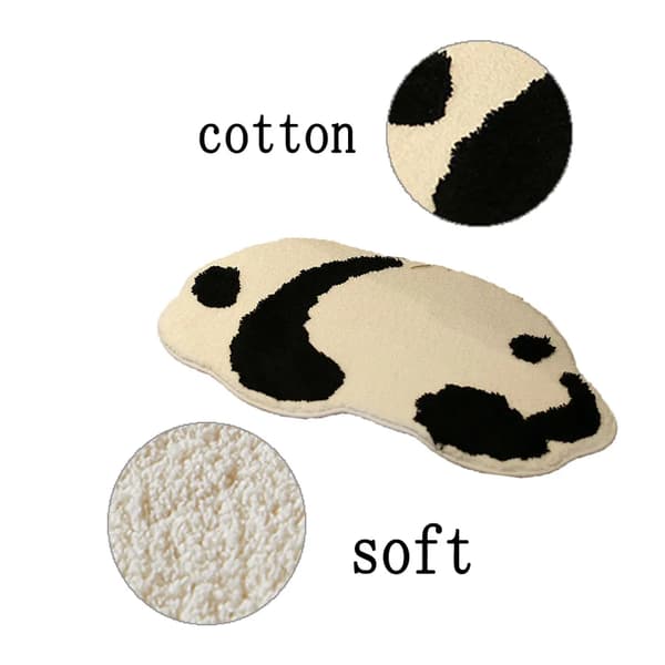 Søt baderomsmatte sklisikker absorberende pandastil mikrofiber 50x80cm dusj badekar