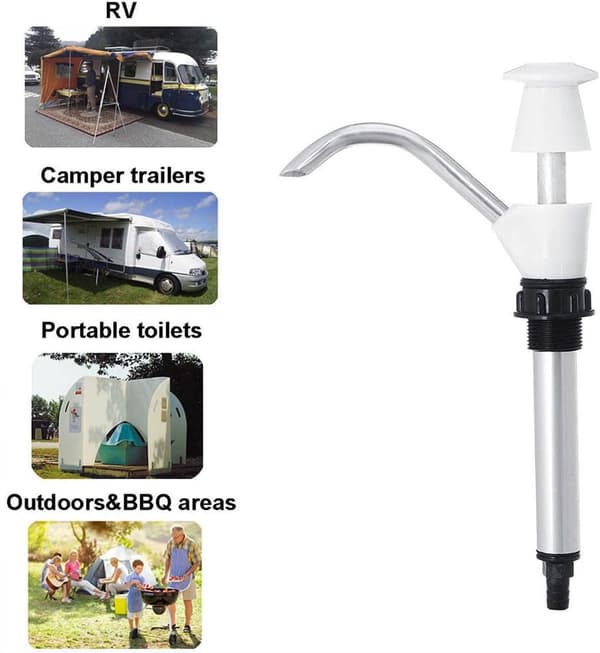 1-pack - Manuell dricksvattenpump - Handvattenpump - Vit - Lämplig för hem, kontor, camping, resor - Bärbar vattenpump Wit