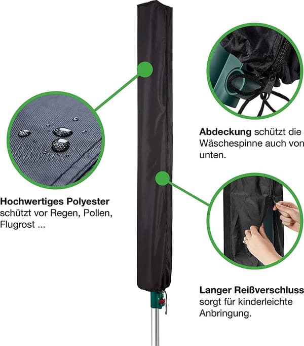 Pyörivän pyykkitelineen suojus 180cm Rotary Clothesline Cover