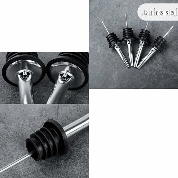 Vinpourer i rustfritt stål, 4 stk 4 pcs