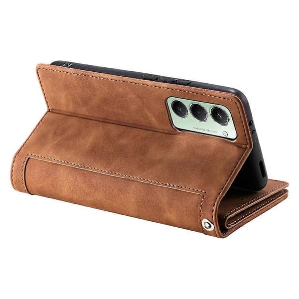 Plånboksfodral kompatibelt med Redmi 15 5G Global 169mm, 9 kortplatser, blixtlåsficka, PU-läder, handledsrem Compatible For Xiaomi