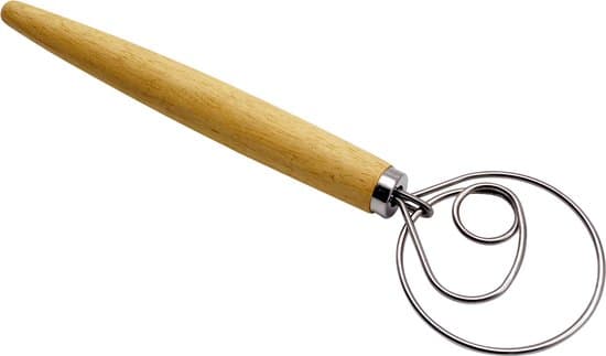 Dansk deigvisp, 1 ring, rustfritt stål + trehåndtak