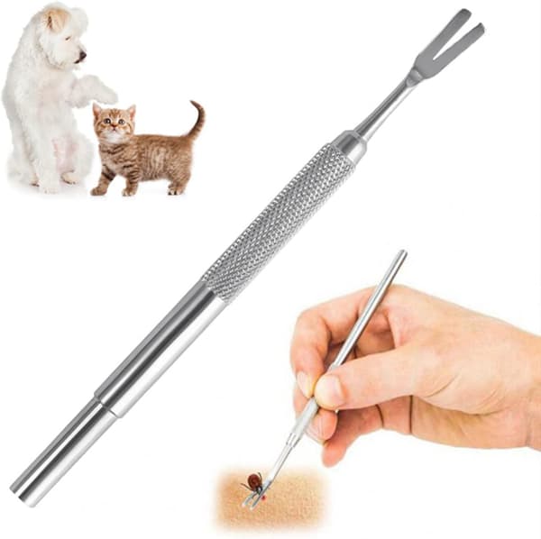 Flåttfjerningsverktøysett i rustfritt stål Tick Remover Tool