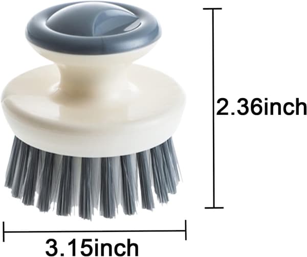 Håndflade opvaskebørster 2-pak, ergonomisk greb, stive nylonbørster til vask, gryder og pander Dish Scrub Brush,Ergonomic