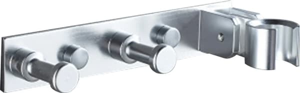 Brusehovedholder med krog mat sort aluminium justerbar kompatibel med G1/2