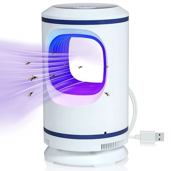 USB UV Myggedræberlampe Hvid ABS Indendørsfælde til Soveværelse Køkken Camping