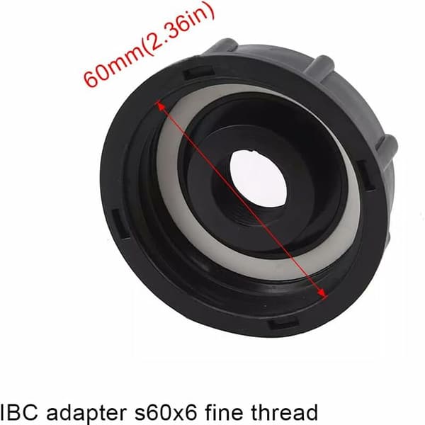 IBC dräneringstanklockadapter S60x6 Set 1/2 3/4 1 tum 3 st