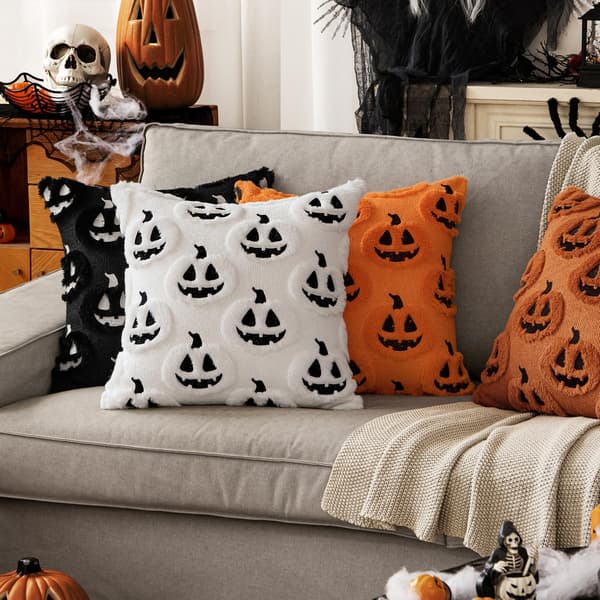 MIULEE Halloween Höst Spöke Kuddfodral 45x45 cm Vit MIULEE Halloween Fall