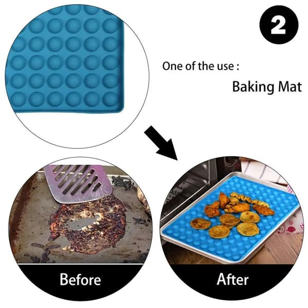 Silikon Bakeunderlag 1,5 cm Halvkuleformet Silikonpute med Småbiter Bakeform for Hundekjeks og Godbiter, Sjokoladeform Bakeunderlag