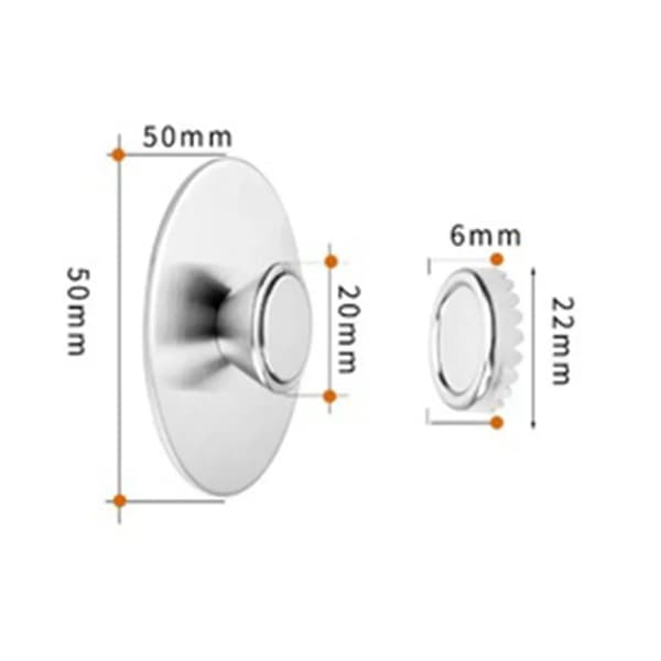 Magnetisk såpeskål i rustfritt stål 5x5cm, veggmontert uten boring, avløpsbrett for baderomsoppbevaring