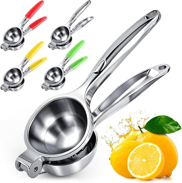 Stor 304 rustfri stål citronpresser, kraftig manuel citrus håndpresse til citroner og limefrugter Large