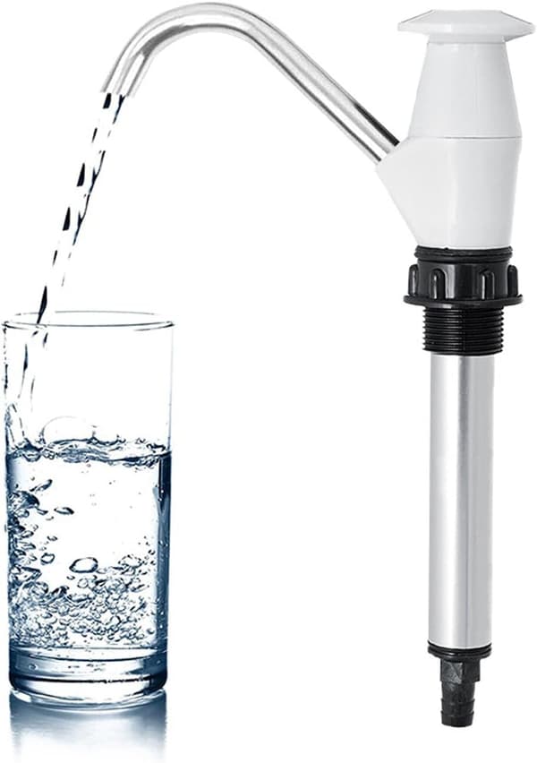 1-pack - Manuell dricksvattenpump - Handvattenpump - Vit - Lämplig för hem, kontor, camping, resor - Bärbar vattenpump Wit