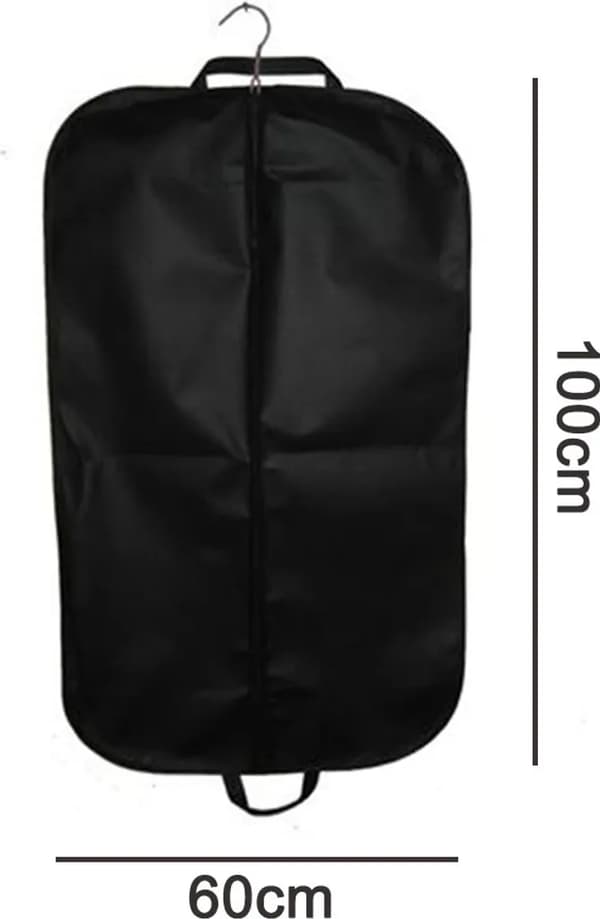 Pukupussit 2 kpl kuitukangas 100x60 cm musta ripustuskoukku matkavaatekaappi