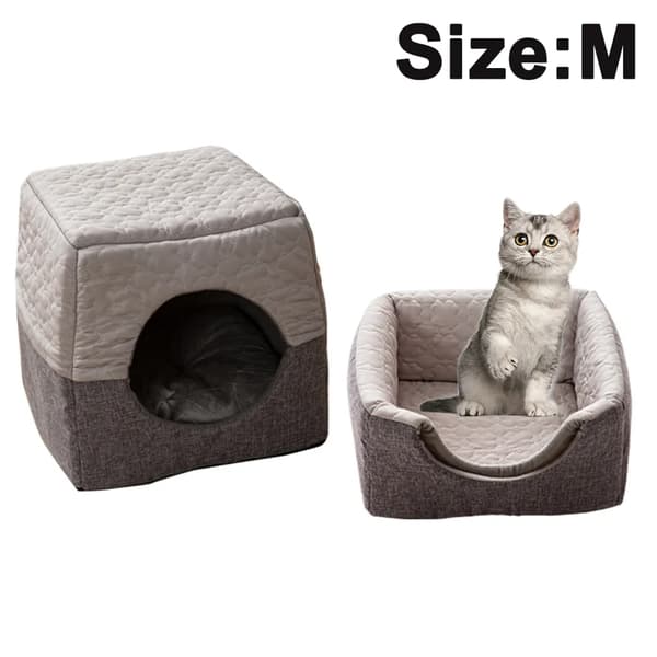 Kjæledyrseng Sofa Sammenleggbar Sklisikker Grå 37x33x30cm Katter Hunder