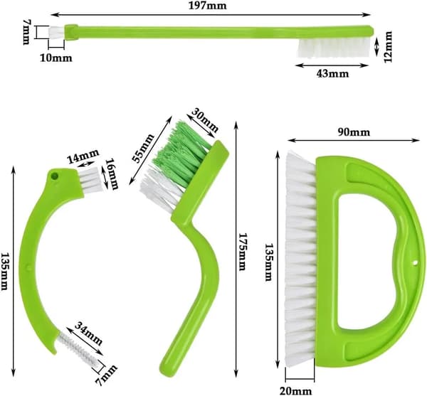 4-osainen rakojen puhdistusharjasarja 4 pcs