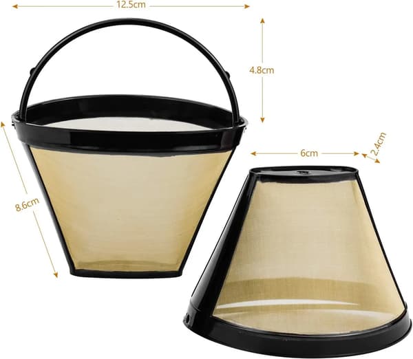 2 genanvendelige kaffefiltre, kaffefilter i rustfrit stål