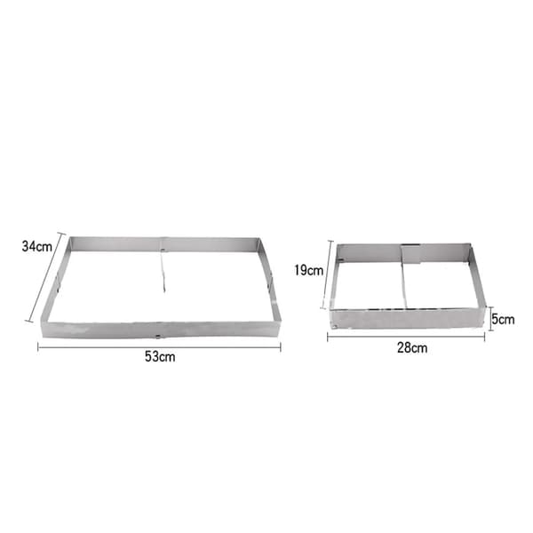 Ruostumaton suorakaiteen muotoinen säädettävä kakkuvuoka Stainless Rectangular Adjust