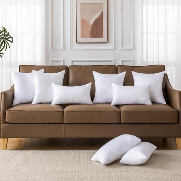 Sett med 4 hvite putefyll på 45 x 45 cm for sofa og dekorative puter Set of 4