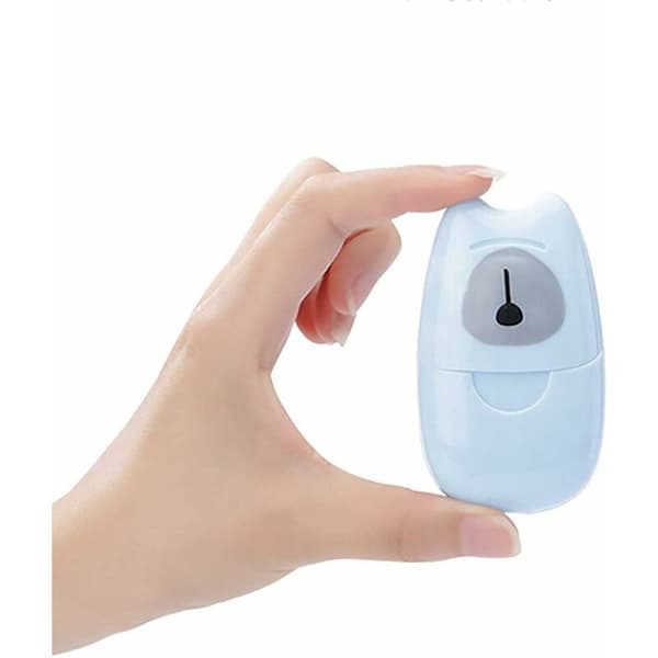 2-pack blå engångstvålpappersark med resefodral bärbar handtvätt 2-pack