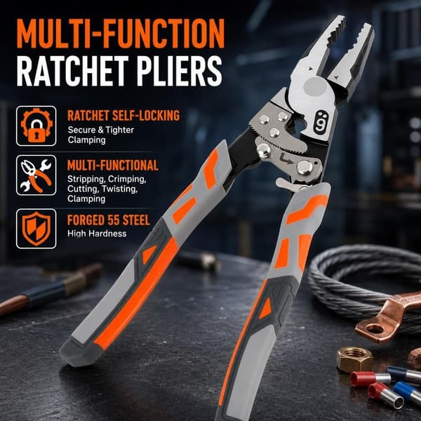 9 tommer skralde-selvlåsende griptang, arbejdsbesparende wireklipper, A 9″ Grip Pliers