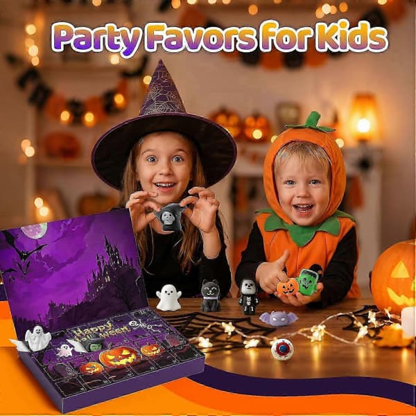 Halloween 2026 Adventskalender 24 Dager Squishy Nedtellingsboks Sensorisk Fidget Sett Halloween 2026 Advent