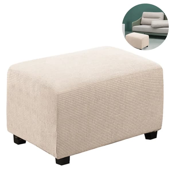 Strekkbart pufftrekk lys beige størrelse M elastisk bunn polyester vaskbart