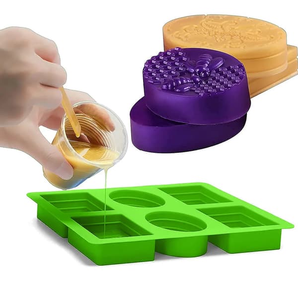 Silikon såpeform 1 stk Blomsterform for hjemmelaget såpe Cupcake Pudding Gelé