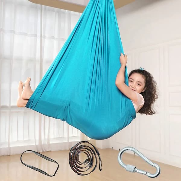 Barn Elastisk Sensorisk Gunga Hängmatta Inomhus Terapi Pod Nylon Stretch Gungset