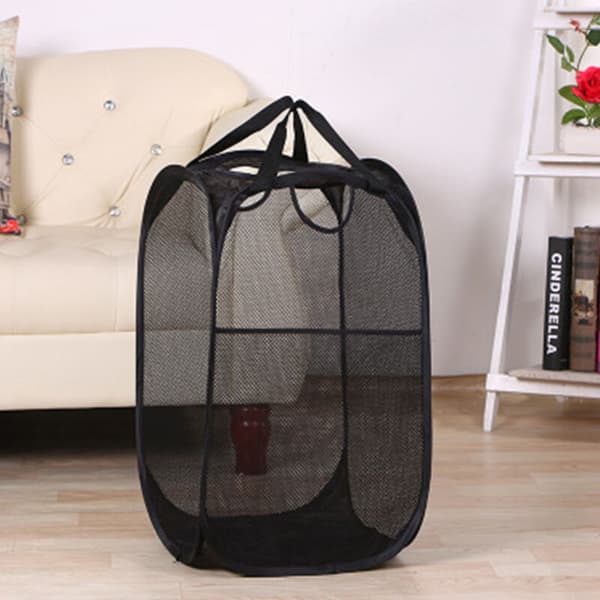 Svart Pop-Up Tvättkorg 1 pcs
