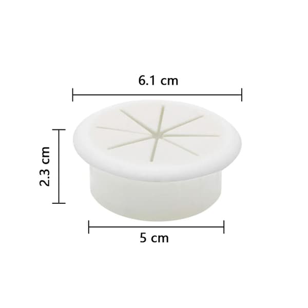 3 st skrivbordskabelgenomföring 50/60 mm flexibel plast svart trådhålsskydd