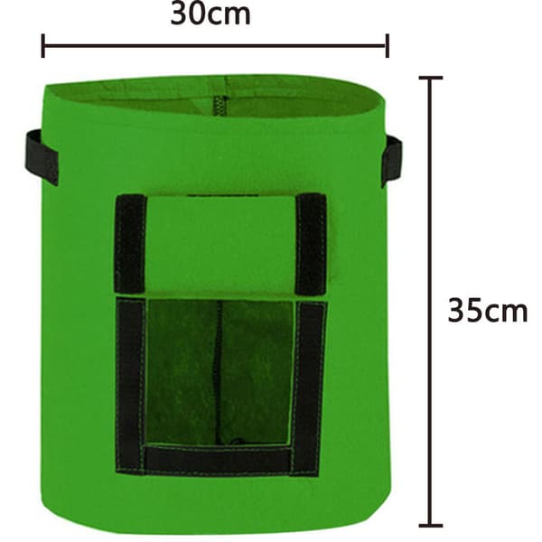 Växtodlingspåse med fönster 7 Gallon 35x30cm 26L 2-pack