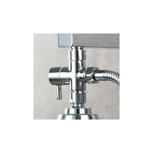 Solid messing krom dusj 3-veis omleder T-formet sidebryterspak uten holder 1 stk
