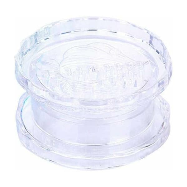 Roterende hvitløkskutter i plast, gjennomsiktig, ca. 7,8 cm, PS av matkvalitet, 1 stk.