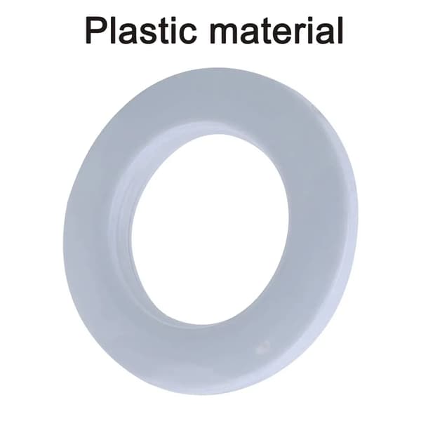 80 klipsgardinringe 46 mm diameter stangtilbehør brusekroge plast hvid guld