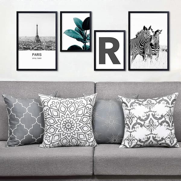 Kuddöverdrag 45x45 cm, 4-pack, moderna geometriska mönster kuddfodral för soffa, sovrum, bilinredning Throw Pillow Covers
